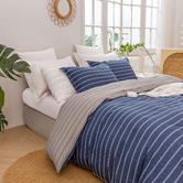 Aldrin Home Amalfi Stripe Cotton Quilt Cover Set