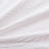 Aldrin Home White Leafy Jacquard Cotton Quilt Cover Set