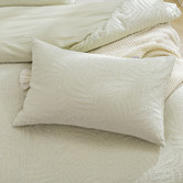Aldrin Home Sage Leafy Jacquard Cotton Quilt Cover Set