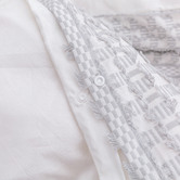 Aldrin Home Grey Indiana Eyelash Jacquard Quilt Cover Set