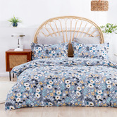 Dreamaker Grey Alice Cotton Quilt Cover Set