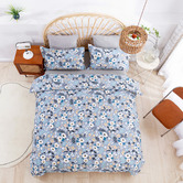 Dreamaker Grey Alice Cotton Quilt Cover Set