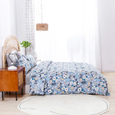 Dreamaker Grey Alice Cotton Quilt Cover Set