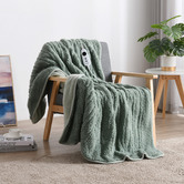 Aldrin Home Sherpa &amp; Fleece Reversible Heated Throw