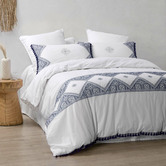 Aldrin Home Navy Liberty Cotton Quilt Cover Set
