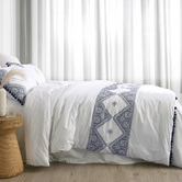 Aldrin Home Navy Liberty Cotton Quilt Cover Set
