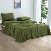 Aldrin Home Micro Flannel Knitted Velvet Sheet Set