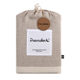 Aldrin Home Natural Herringbone Cotton Quilt Cover Set