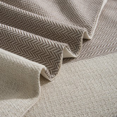 Aldrin Home Natural Herringbone Cotton Quilt Cover Set