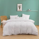 Aldrin Home White Fletcher Quilt Cover Set
