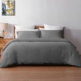 Aldrin Home Dark Grey Cotton Comforter Set
