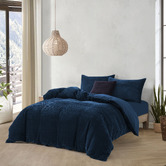 Aldrin Home Teal Embossed Quilt Cover Set