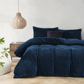 Aldrin Home Teal Embossed Quilt Cover Set