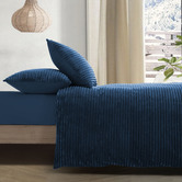 Aldrin Home Teal Embossed Quilt Cover Set
