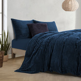Aldrin Home Teal Embossed Quilt Cover Set