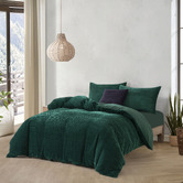 Aldrin Home Emerald Embossed Quilt Cover Set