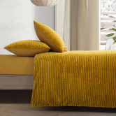 Aldrin Home Mustard Embossed Quilt Cover Set