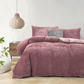 Aldrin Home Blush Embossed Quilt Cover Set