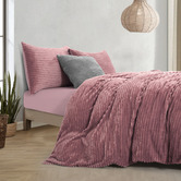 Aldrin Home Blush Embossed Quilt Cover Set