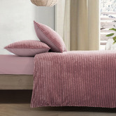 Aldrin Home Blush Embossed Quilt Cover Set