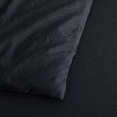 Aldrin Home Navy Washed Microfibre Quilt Cover Set