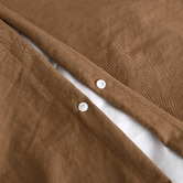 Dreamaker Rust Washed Microfibre Quilt Cover Set