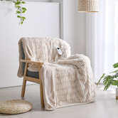 Aldrin Home Eyelash Fleece Reversible Heated Throw