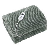 Aldrin Home Eyelash Fleece Reversible Heated Throw