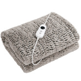 Aldrin Home Chinchilla Faux Fur Heated Throw