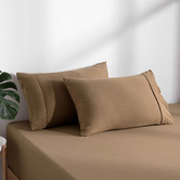 Aldrin Home Washed Microfibre Fitted Sheet Set