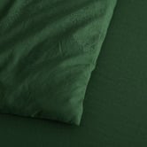 Aldrin Home Hunter Green Washed Microfibre Quilt Cover Set