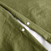 Dreamaker Olive Washed Microfibre Quilt Cover Set