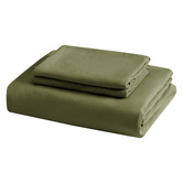 Dreamaker Olive Washed Microfibre Quilt Cover Set
