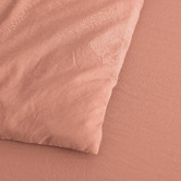 Dreamaker Pink Clay Washed Microfibre Quilt Cover Set