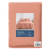Dreamaker Pink Clay Washed Microfibre Quilt Cover Set