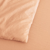 Dreamaker Peach Washed Microfibre Quilt Cover Set