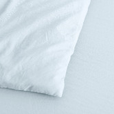 Aldrin Home Ice Blue Washed Microfibre Quilt Cover Set