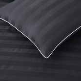 Aldrin Home Charcoal Stripe Jacquard Cotton Quilt Cover Set