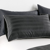 Aldrin Home Charcoal Stripe Jacquard Cotton Quilt Cover Set