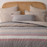 Aldrin Home Grey Kumiko Reversible Cotton Quilt Cover Set