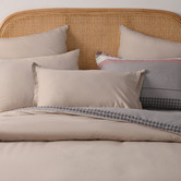 Aldrin Home Grey Kumiko Reversible Cotton Quilt Cover Set