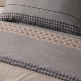 Aldrin Home Grey Kumiko Reversible Cotton Quilt Cover Set