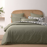 Aldrin Home Sage Felicity Reversible Quilt Cover Set