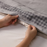 Aldrin Home Grey Kumiko Reversible Cotton Quilt Cover Set
