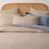 Aldrin Home Blue Kumiko Reversible Cotton Quilt Cover Set