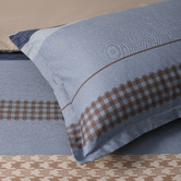 Aldrin Home Blue Kumiko Reversible Cotton Quilt Cover Set