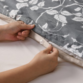 Aldrin Home Charcoal Felicity Reversible Cotton Quilt Cover Set