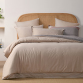 Aldrin Home Grey Kumiko Reversible Cotton Quilt Cover Set