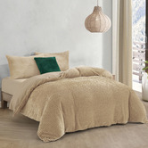 Aldrin Home Natural Fawn Embossed Quilt Cover Set