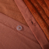 Aldrin Home Rust Red Embossed Quilt Cover Set